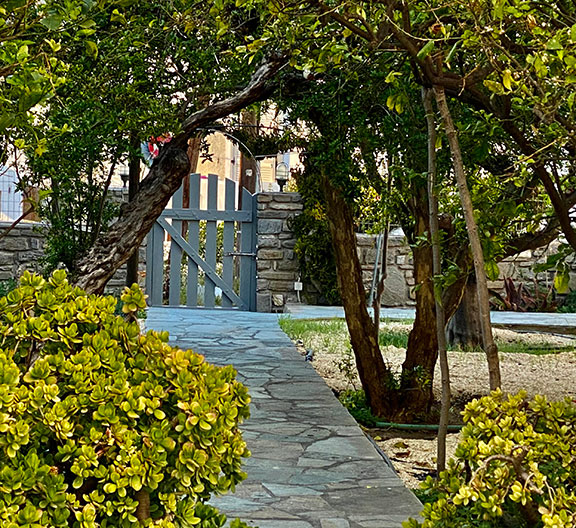 Ο κήπος στα Rodia studios στην Πάρο